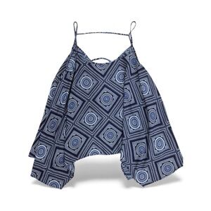 New Look Navy and White Patterned Sleeveless Tank